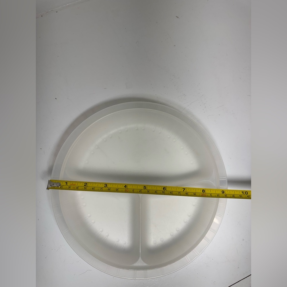 Set of 4 Vintage Anchor Hocking MicroWare Divided Plate Color: Clear - Picture 3 of 3